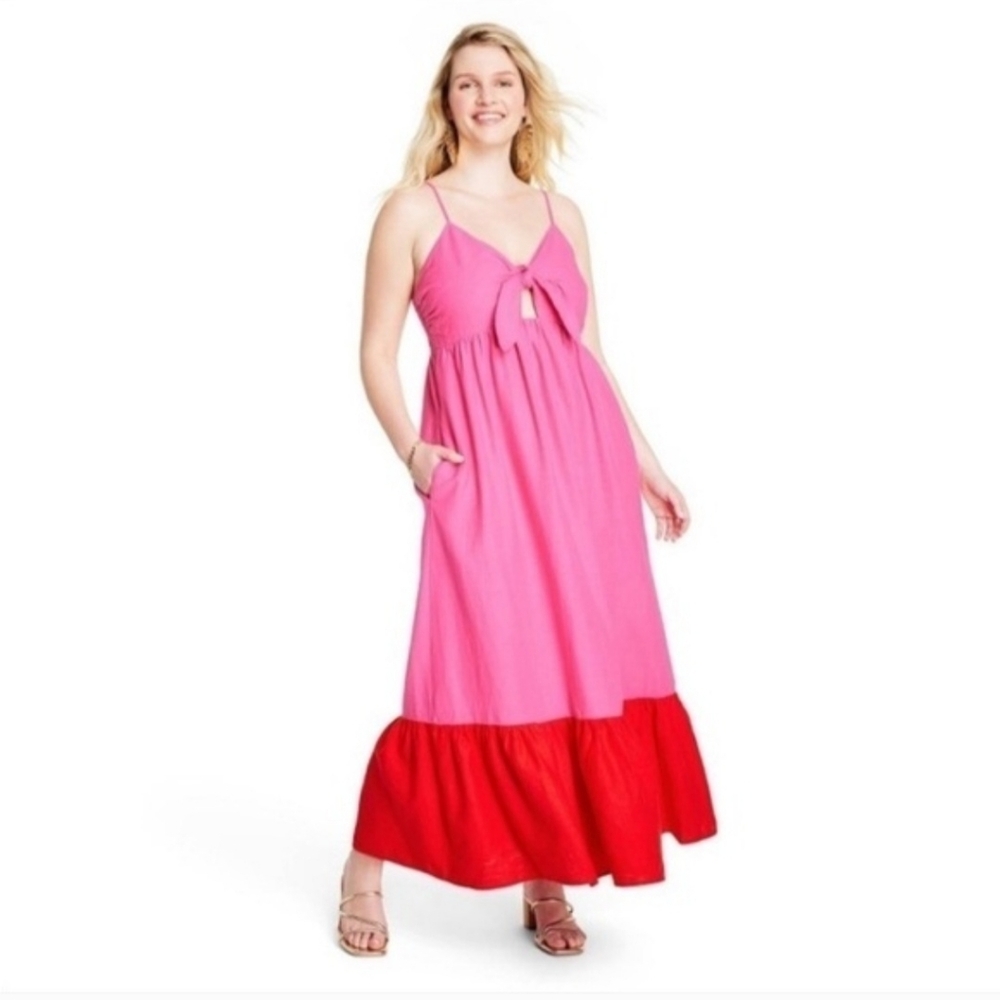Tabitha Brown x Target Paradise Pink Sundress Linen Blend M